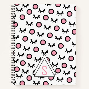 Carnet Monogramme Triangle Géométrique Moderne à Points l
