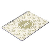 Carnet Monogramme tribal de parties scintillantes d'or (Côté gauche)