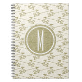 Carnet Monogramme tribal de parties scintillantes d'or (Devant)