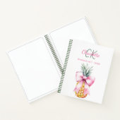Carnet Monogramme tropical ananas arc rose (Intérieur)