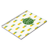 Carnet Monogramme tropical d'or des ananas | (Côté gauche)