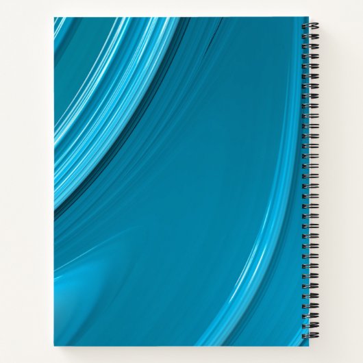 Carnet Monogramme Turquoise Abstrait (Dos)