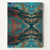 Carnet Monogramme turquoise et bronze (Dos)