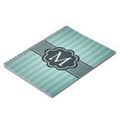 Carnet Monogramme turquoise masculin de coutume de (Côté gauche)