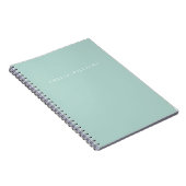 Carnet Monogramme Turquoise Minimaliste Élégant (Côté Droit)