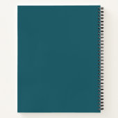 Carnet Monogramme Turquoise moderne (Dos)
