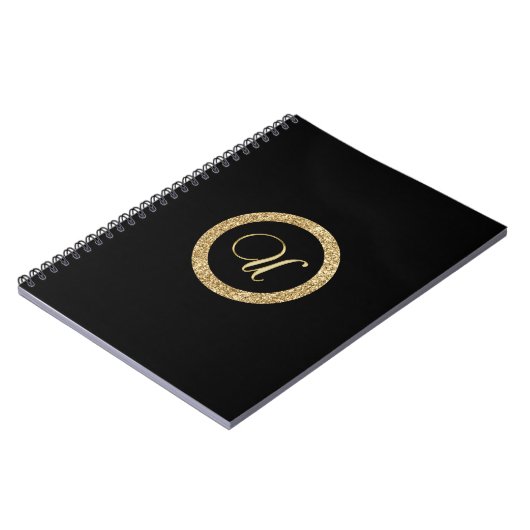 Carnet Monogramme U, or à minuit noir, (Côté gauche)