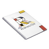 Carnet Monogramme unique de style néoplasticisme. Lettre  (Côté Droit)