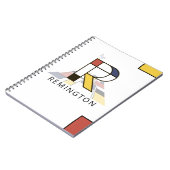 Carnet Monogramme unique de style néoplasticisme. Lettre  (Côté gauche)