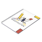 Carnet Monogramme unique de style néoplasticisme. Lettre  (Côté gauche)