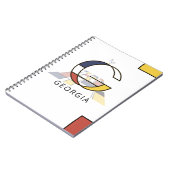 Carnet Monogramme unique de style néoplasticisme. Lettre (Côté gauche)