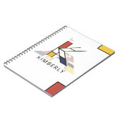 Carnet Monogramme unique de style néoplasticisme. Lettre  (Côté gauche)