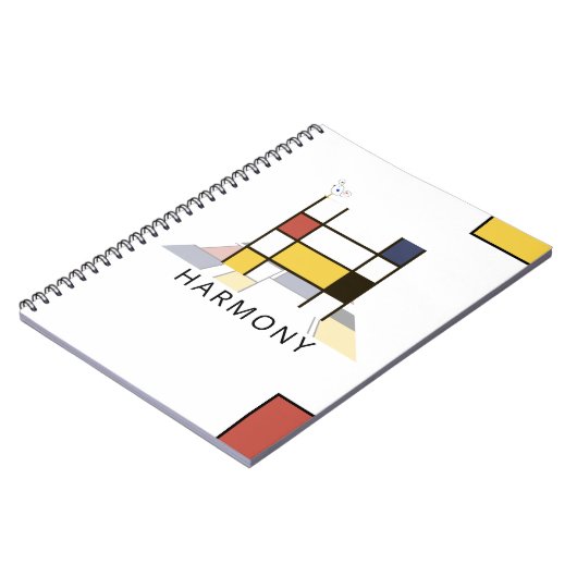 Carnet Monogramme unique de style néoplasticisme. Lettre  (Côté gauche)