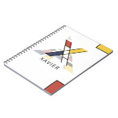 Carnet Monogramme unique de style néoplasticisme. Lettre (Côté gauche)