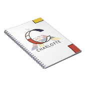 Carnet Monogramme unique de style néoplasticisme. Lettre (Côté Droit)