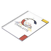 Carnet Monogramme unique de style néoplasticisme. Lettre (Côté gauche)