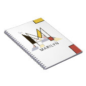 Carnet Monogramme unique de style néoplasticisme. Lettre  (Côté Droit)