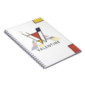 Carnet Monogramme unique de style néoplasticisme. Lettre (Côté Droit)