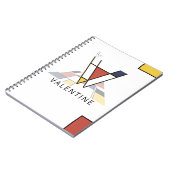 Carnet Monogramme unique de style néoplasticisme. Lettre (Côté gauche)