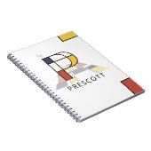 Carnet Monogramme unique de style néoplasticisme. Lettre  (Côté Droit)