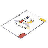 Carnet Monogramme unique de style néoplasticisme. Lettre  (Côté gauche)