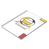 Carnet Monogramme unique de style néoplasticisme. Lettre  (Côté gauche)