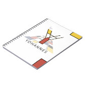 Carnet Monogramme unique de style néoplasticisme. Lettre (Côté gauche)