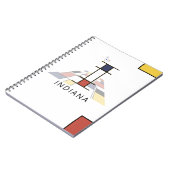 Carnet Monogramme unique de style néoplasticisme. Lettre (Côté gauche)