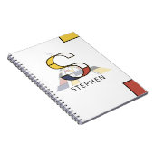 Carnet Monogramme unique de style néoplasticisme. Lettre (Côté Droit)