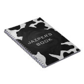 Carnet Monogramme vache noir et blanc (Côté Droit)