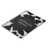 Carnet Monogramme vache noir et blanc (Côté gauche)