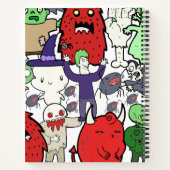Carnet Monogramme vampire de dessin animé effrayant color (Dos)