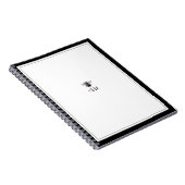 Carnet Monogramme vintage d'abeille noire et blanche (Côté Droit)