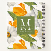 Carnet Monogramme Vintage Floral Cuisine Famille Recette (Dos)