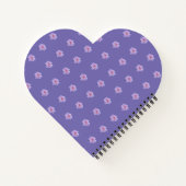 Carnet Monogramme violet rose de pivoine (Dos)