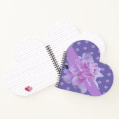Carnet Monogramme violet rose de pivoine (Intérieur)