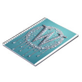 Carnet Monogramme W incrusté de diamants (Côté gauche)