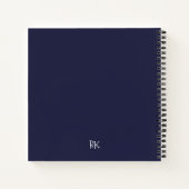 Carnet Monogramme Walrus Bleu Ordinateur portable Spiral (Dos)