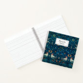 Carnet Monogramme William Morris art motif l Oiseaux Mari (Intérieur)
