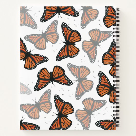 Carnet Monogrammed moderne Monarch Butterfly (Dos)