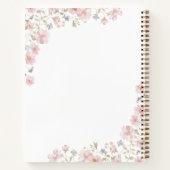 Carnet Monogrammed Pink Flowers and Lace Floral (Dos)