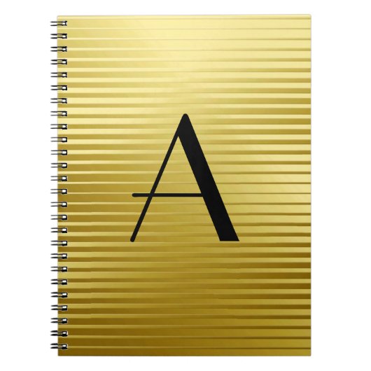 Carnet Monogrammes Art Déco Gold Satin (Devant)
