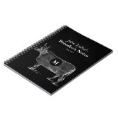 Carnet Monogrammes de couverture de vache vintage Breeder (Côté gauche)
