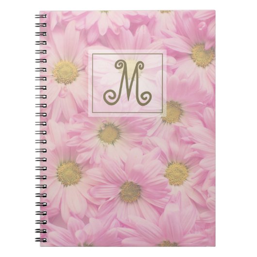 Carnet Monogrammes rose pâle - photo (Devant)