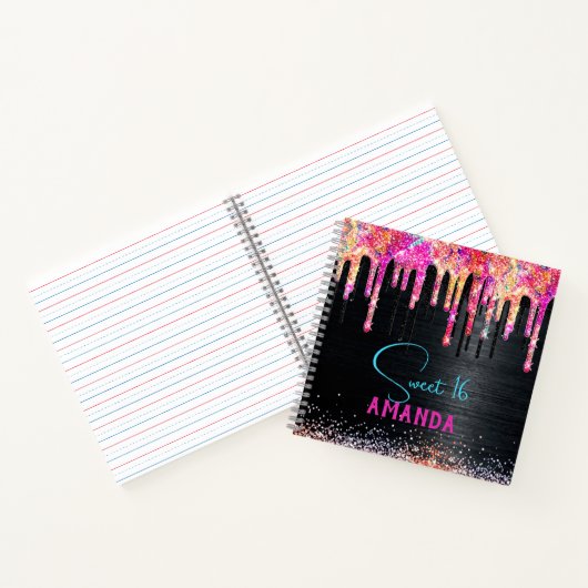 Carnet Monographie d'anniversaire de parties scintillant  (Intérieur)