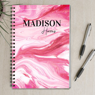 Carnet Monographie d'art en marbre rose rouge mignon