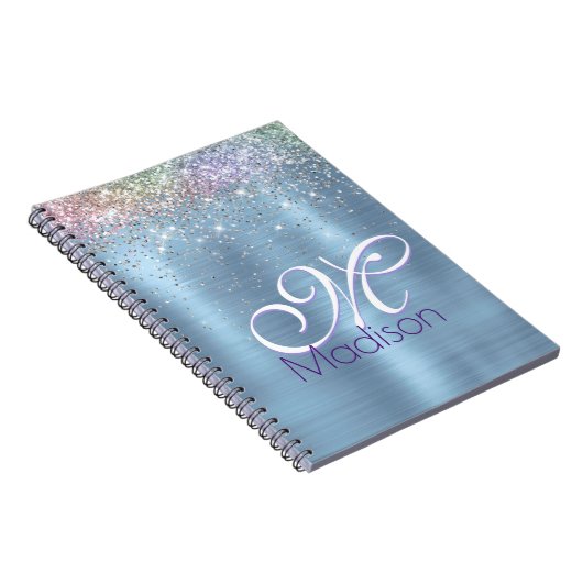 Carnet Monographie de la parties scintillant bleue irisée (Côté Droit)