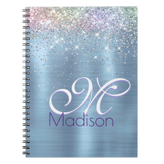 Carnet Monographie de la parties scintillant bleue irisée (Devant)