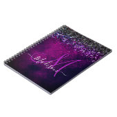 Carnet Monographie de la parties scintillant noire mignon (Côté gauche)