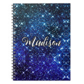 Carnet Monographie de Parties scintillant bleue irisée Wh (Devant)